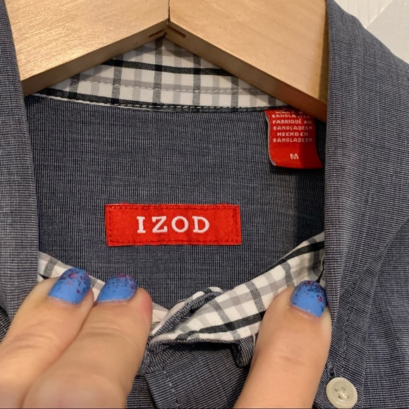 BUNDLE of 3 IZOD Button Down Collared Shirts Size M great Condition - Picture 13 of 14